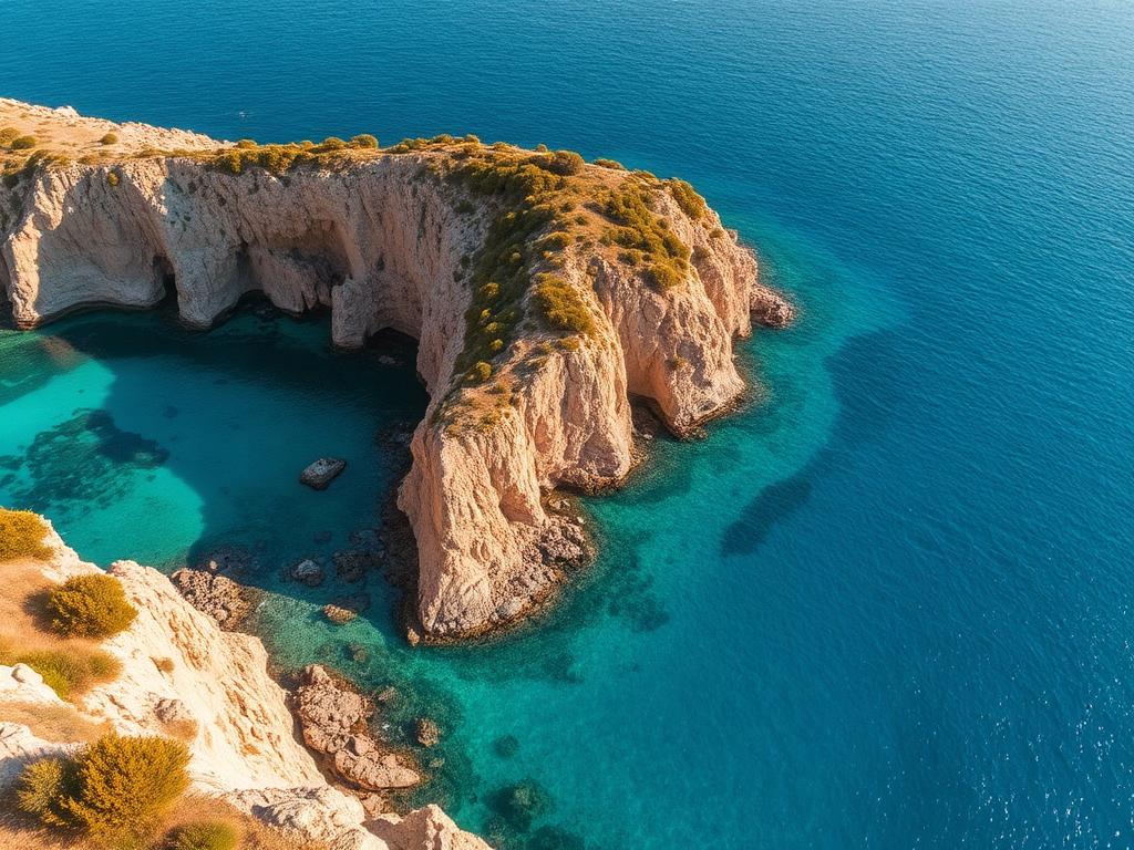 Mediterranean coastline in Crete