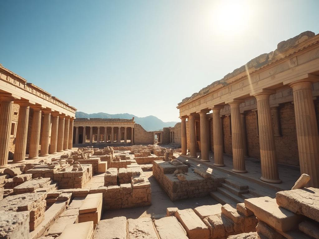 Ancient Minoan ruins in Crete